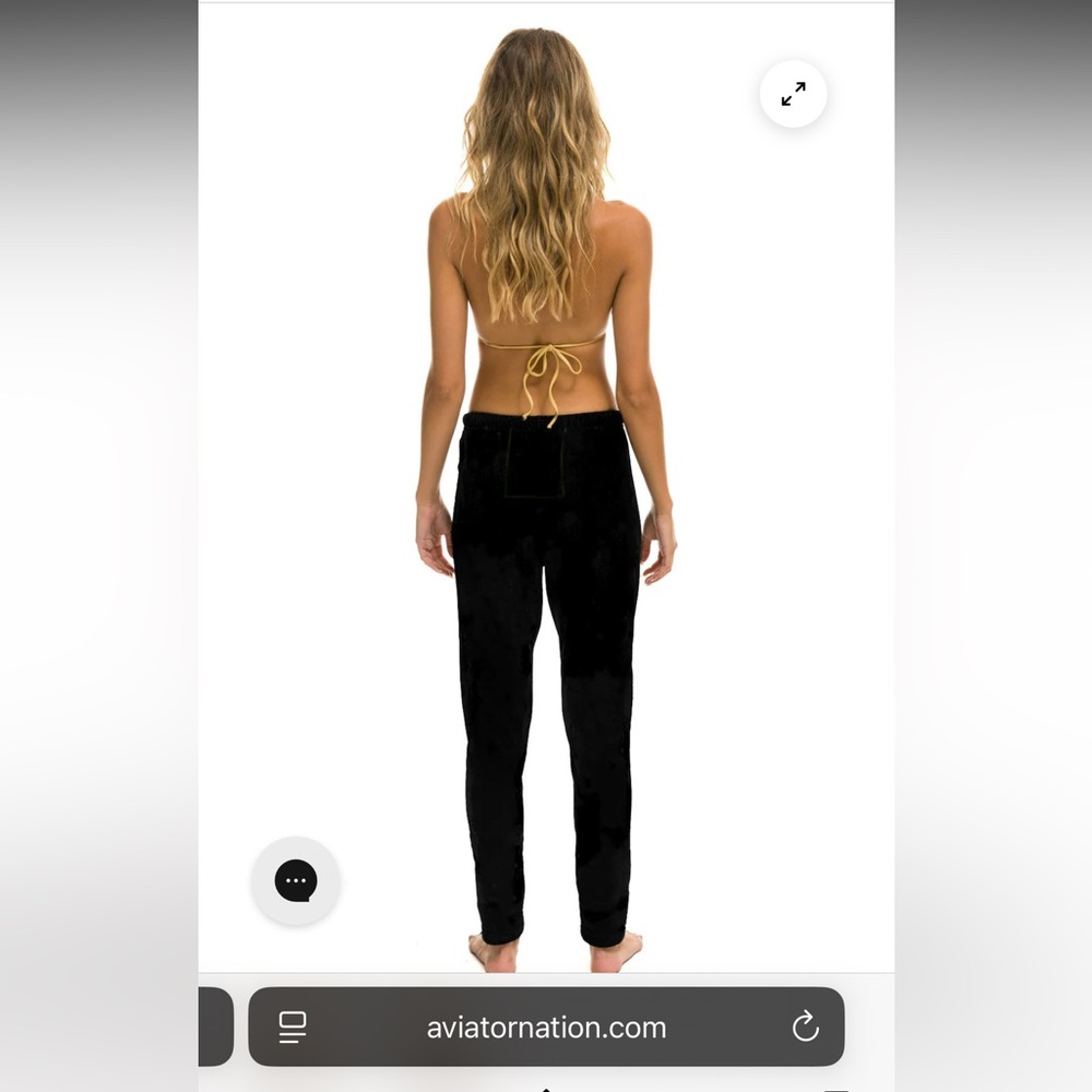 NWT Aviator Nation Bolt Stitch Jogger Sweatpants🖤🩷 - Picture 2 of 2